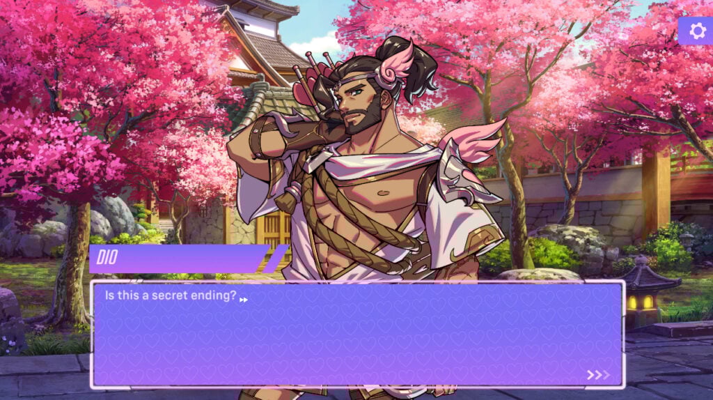 Cupid Hanzo in the Overwatch 2 dating sim