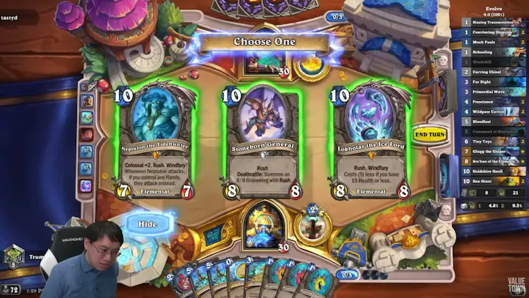 Evolve Shaman in Hearthstone