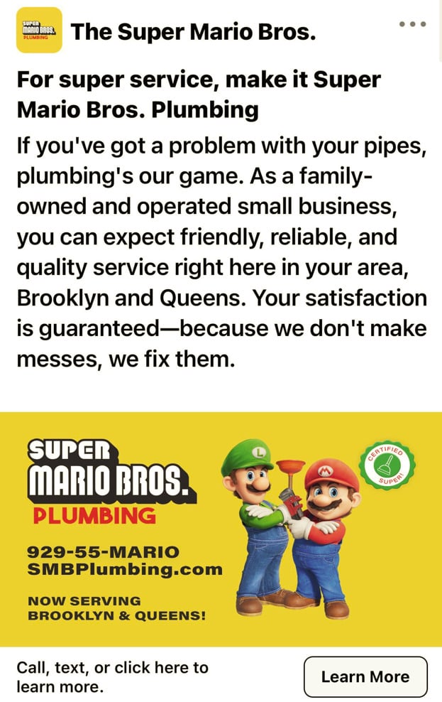 The Super Mario Movie number and hotline is part of some great marketing for the upcoming movie.