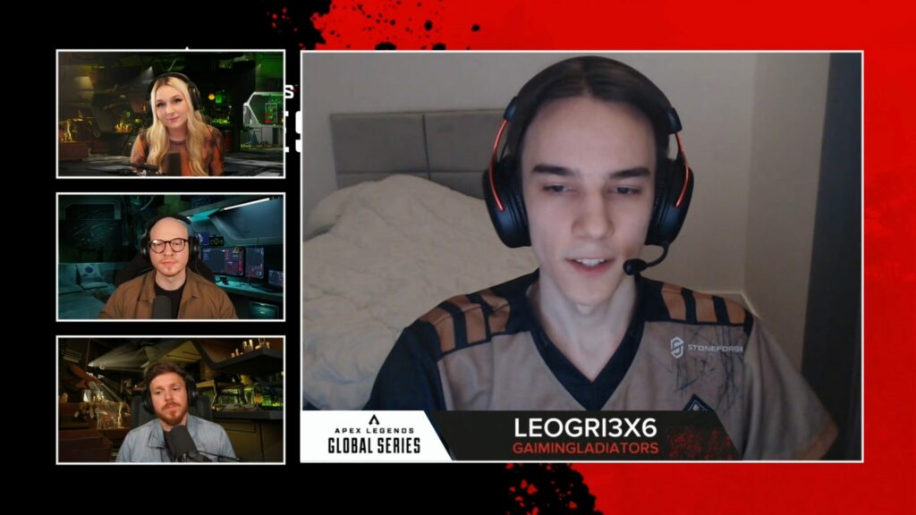 Gaimin Gladiators Leogri speaks to the ALGS Pro League broadcast