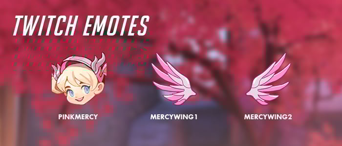 Pink Mercy Twitch emotes