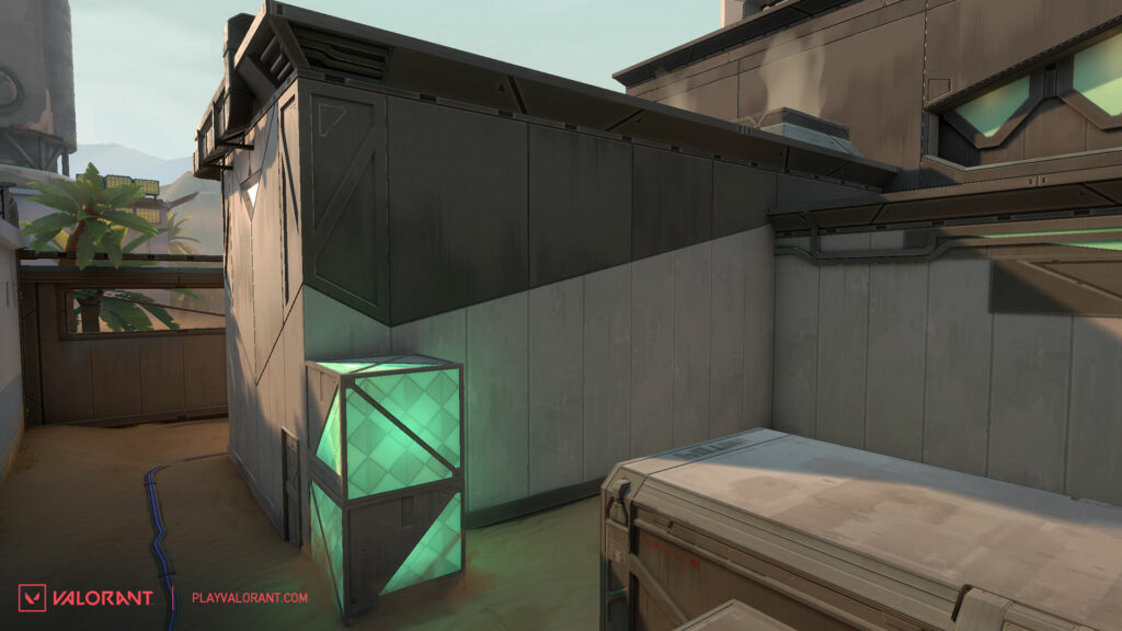 A before look at the B Elbow wall separating it from B Site.