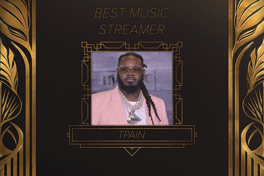 Tpain won the best music streamer at the the Streamer Awards 2023