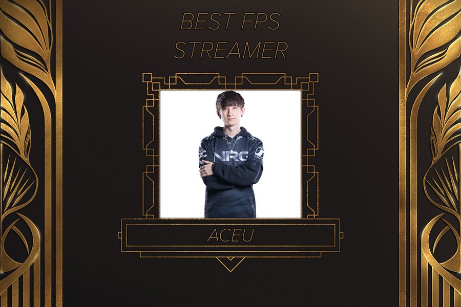 Aceu won the best FPS streamer award at the the Streamer Awards 2023
