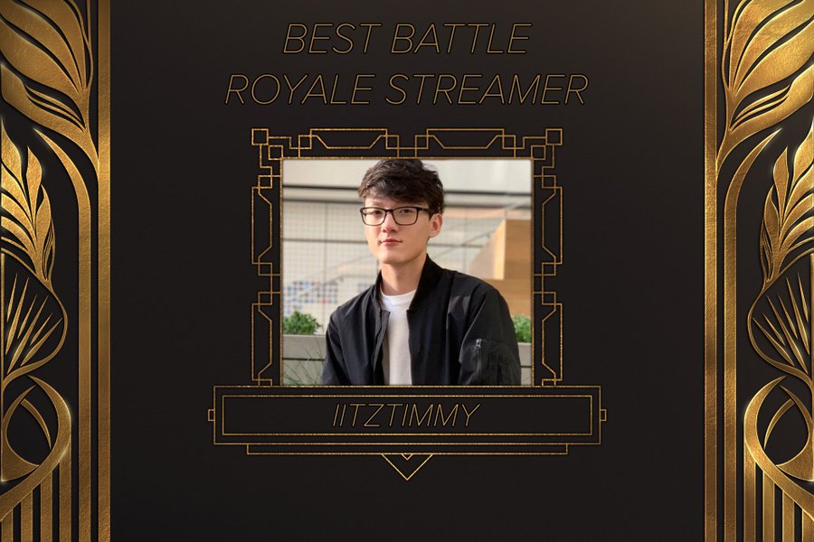 IitzTimmy won th ebest Battle Royale Streamer award at the the Streamer Awards 2023