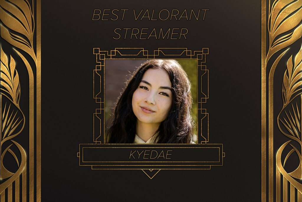 Kyedae won the best VALORANT streamer award at the Streamer Awards 2023