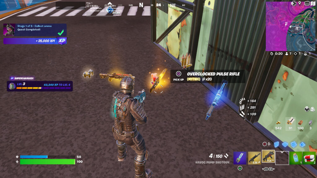 Mythic Overclocked Pulse Rifle in Fortnite Chapter 4
