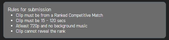 The rules for submitting a clip on Rankdle are shown.