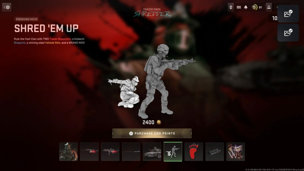 A look at Shred 'Em Up finishing move.