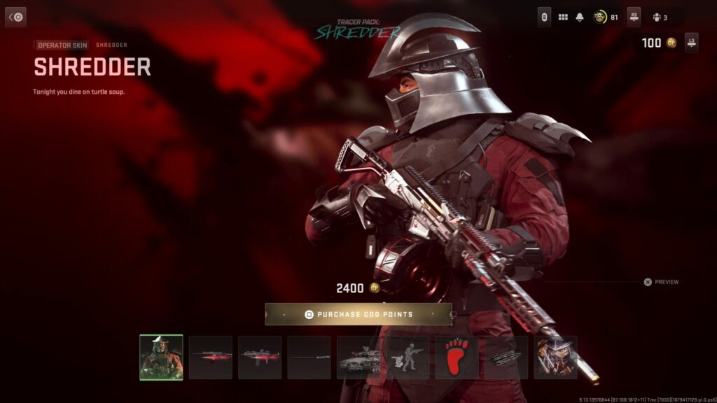 A look at the Shredder Operator in Call of Duty.