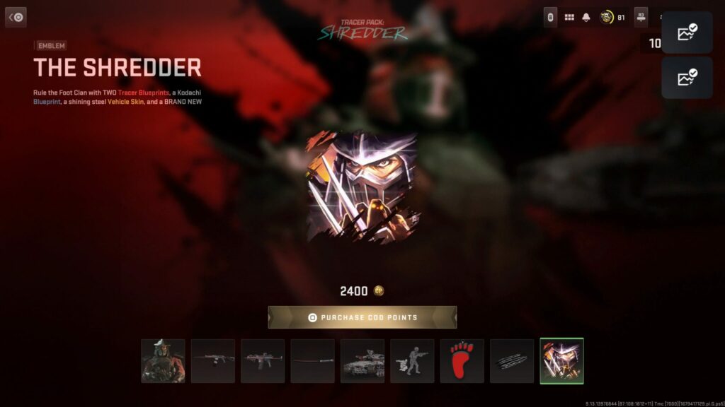 A look at The Shredder Emblem.