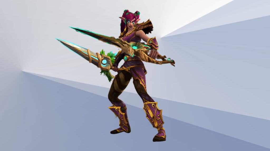 How to get the Blades of Elune transmog April Trading Post reward