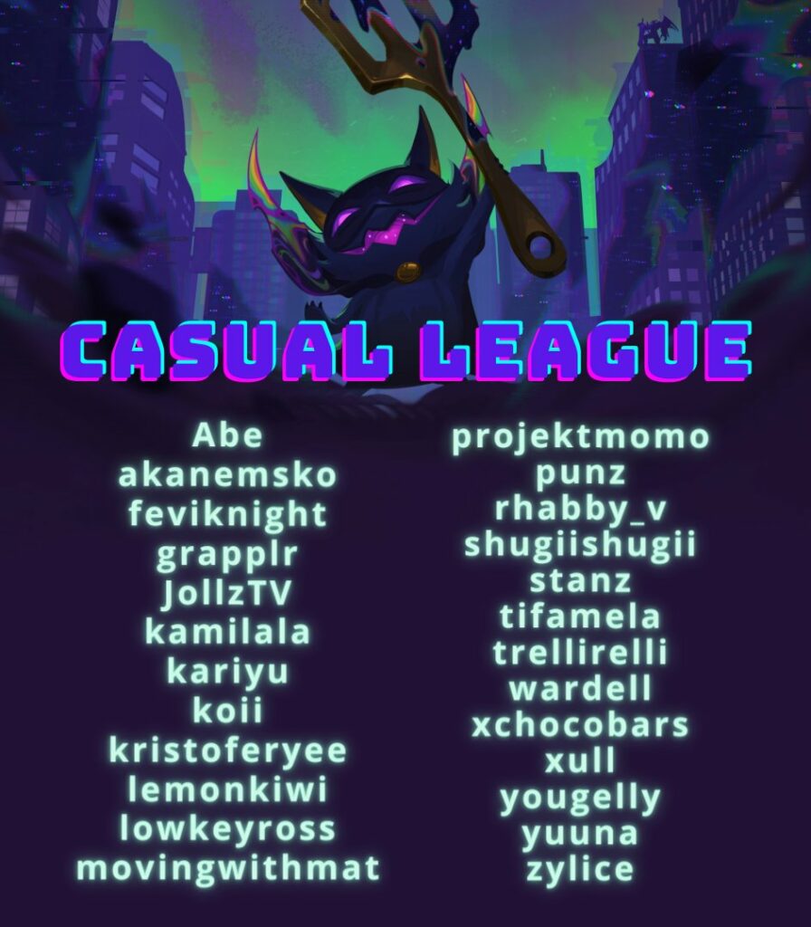 Casual League participants