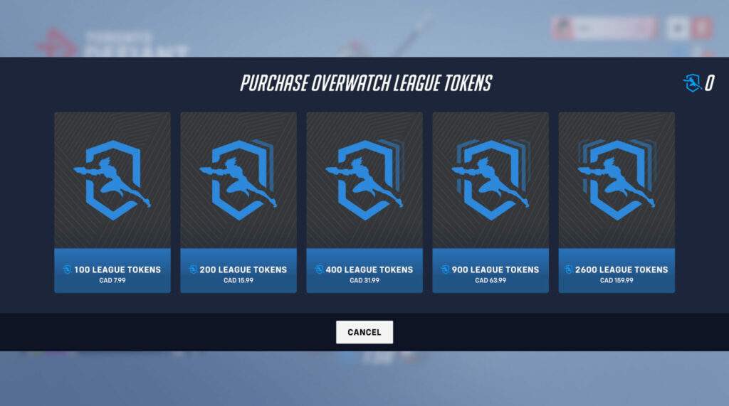 Overwatch League tokens cost 