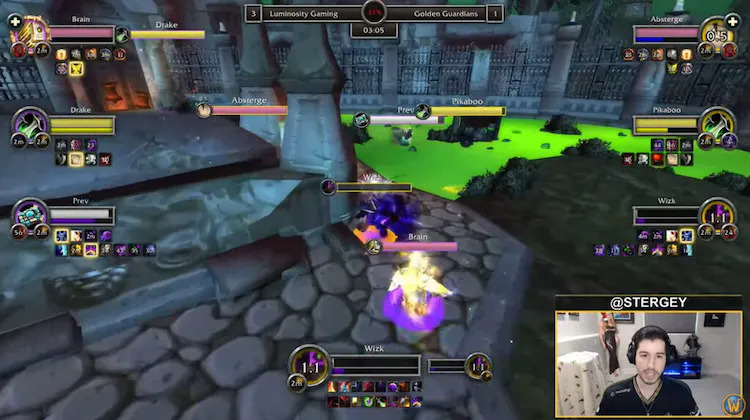 Luminosity versus the Golden Guardians during WoW AWC Dragonflight Cup 3