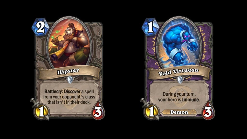 Hipster and Void Virtuoso minions in Festival of Legends