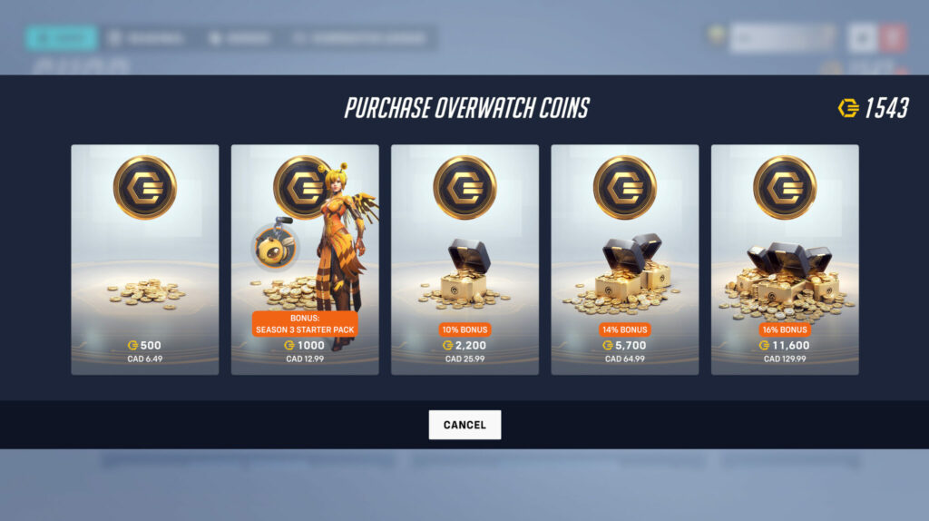 Overwatch coins