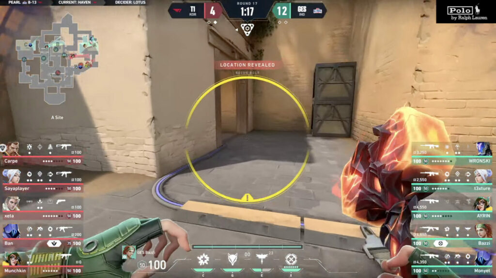 GES take on T1 and take their map off them - Image via VALORANT Pacific