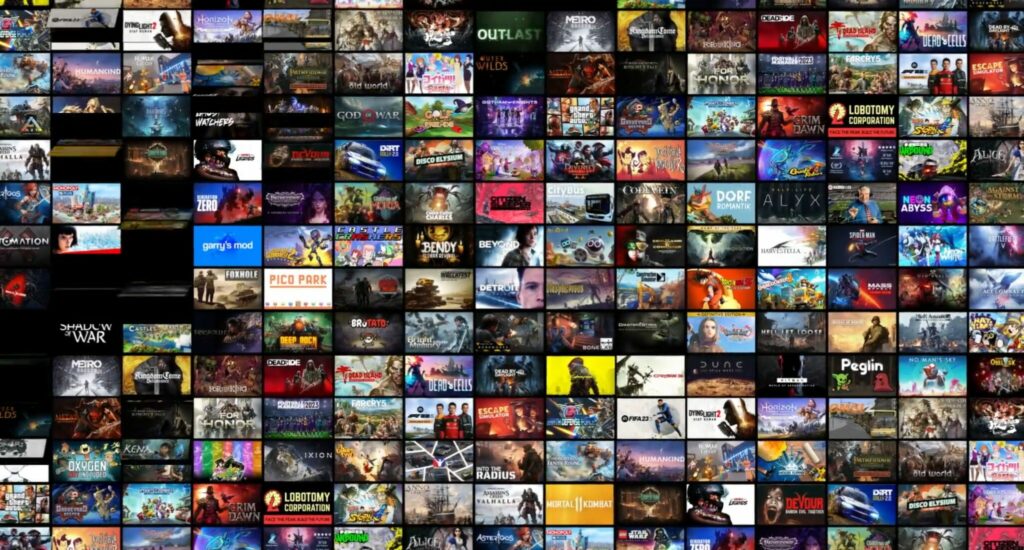 A collection of the hundreds of Steam Games