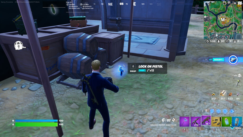 Fortnite Lock On Pistol floor loot