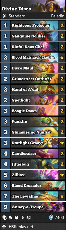 Hearthstone Festival Legends deck recipes Paladin