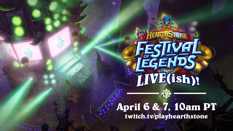 Festival of Legends event promo - Free Hearthstone packs twitch drops