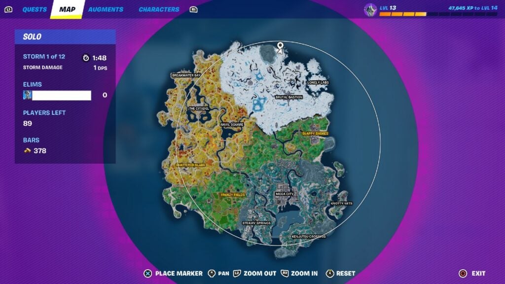 The first Storm Phase in Fortnite