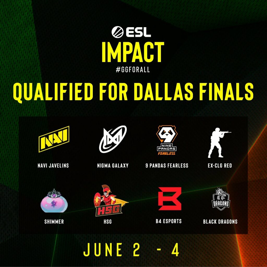 ESL Impact teams that will compete at Dreamhack Dallas 