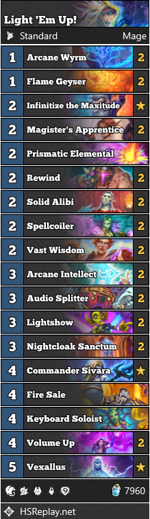 Hearthstone Festival Legends deck recipes Mage