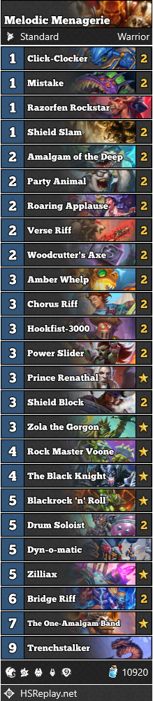 Hearthstone Festival Legends deck recipes Warrior