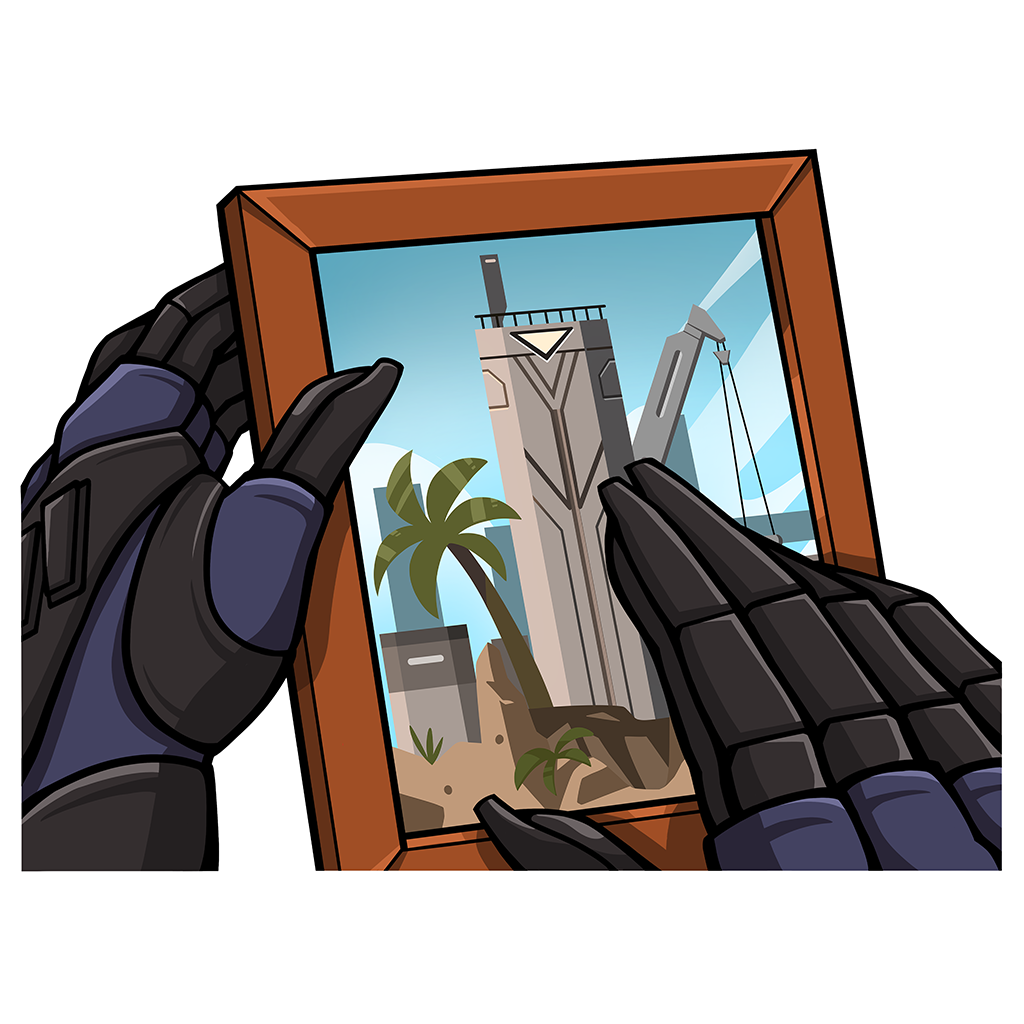 The Omen Remembers Spray from the VALORANT Episode 6 Act 3 Battlepass.