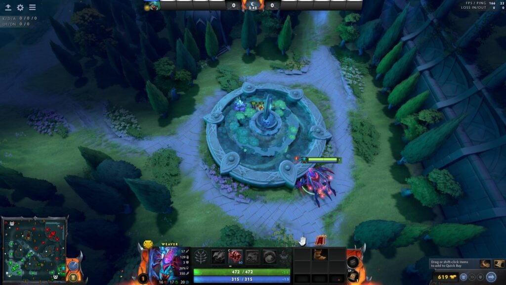 Warding spot right on top of the new Dota 2 Lotus Pool