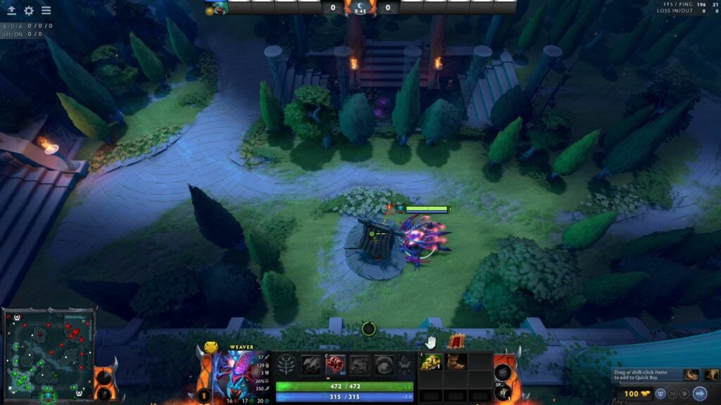 Dota 2 potential warding spot on an old well located at Radiant side jungle below the bottom lane