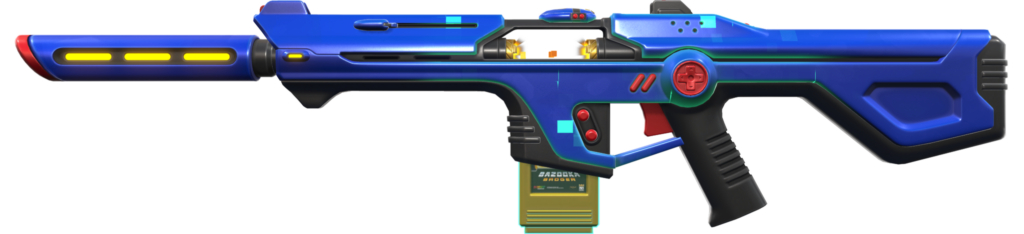 The Bazooka Badger arcade skin for the Phantom from the VALORANT Radiant Entertainment System bundle.