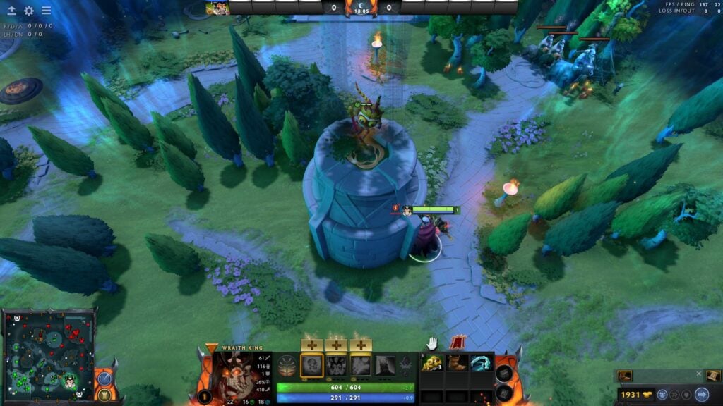 On right side of Radiant jungle close to tier one tower