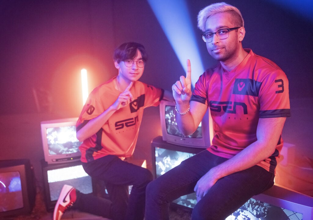 ShaZam and Tenz looking at the camera.