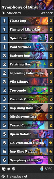Hearthstone Festival Legends deck recipes Warlock