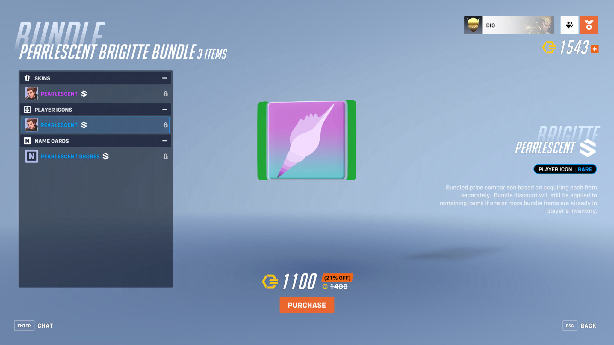 Pearlescent player icon in Overwatch 2