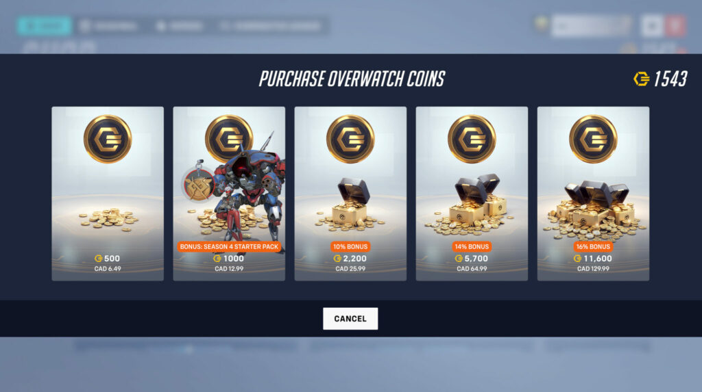 Overwatch Coins