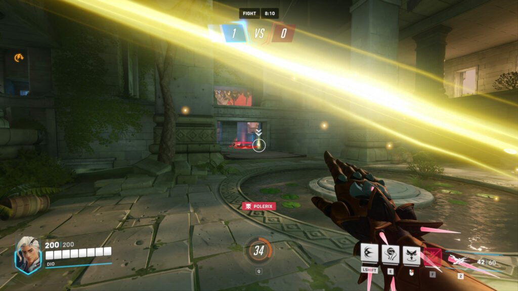 Toggle between Healing Blossom and Thorn Volley to help teammates and attack enemies