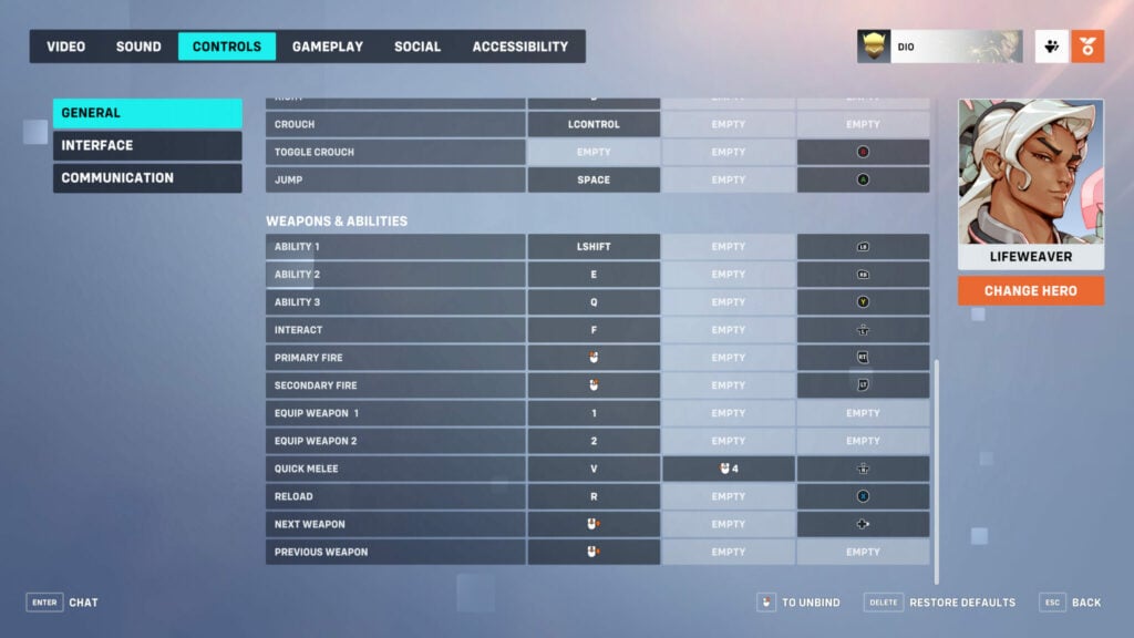 How to fix Lifeweaver's controls