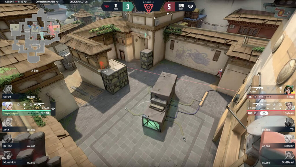 Gen G pull ahead of T1 once more on Gen G's map pick - Image via VCT Pacific