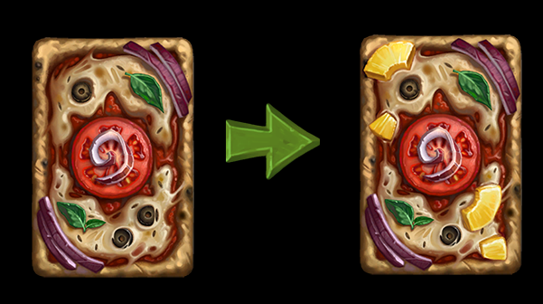 Hearthstone's April Fools' Day patch notes feature a Pineapple on Pizza card back