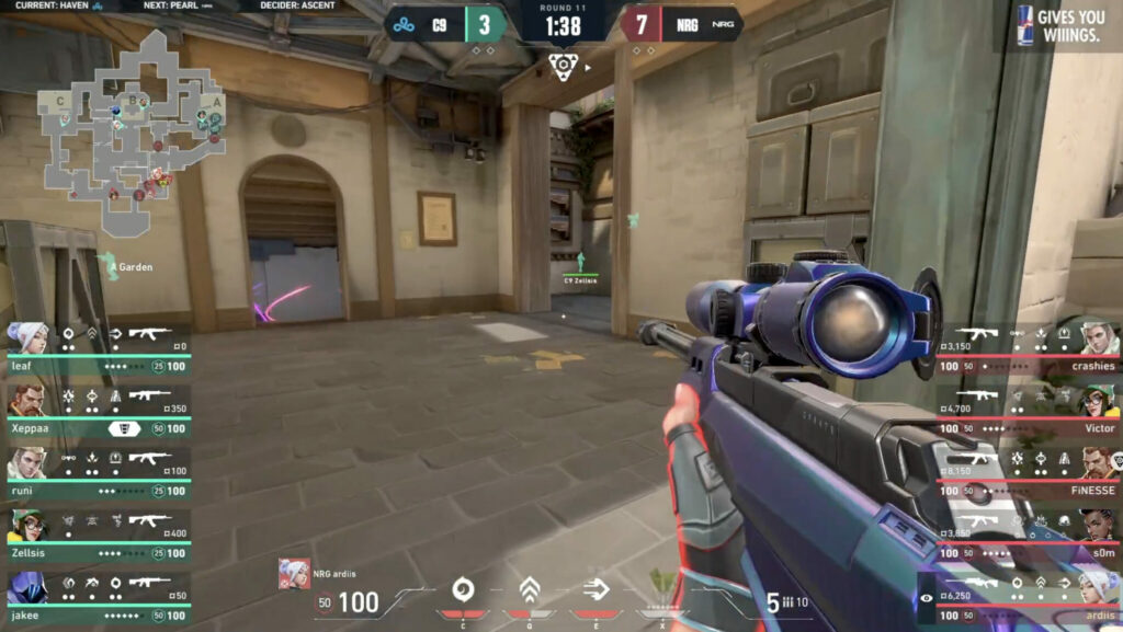 NRG's momentum stayed strong despite a long tech pause - image via VCT Americas