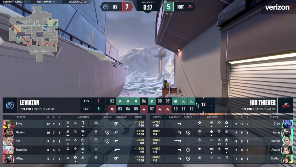 Lev on the rise despite this being a weak map for them - image via VCT Americas