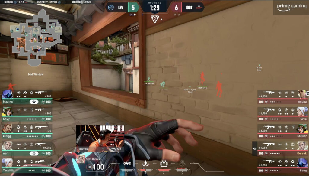 100T refused to be knocked down on Lev's map pick - image via VCT Americas