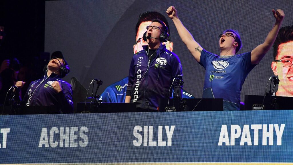 Silly on Evil Geniuses alongside Assault and Aches. Photo via ESPN.