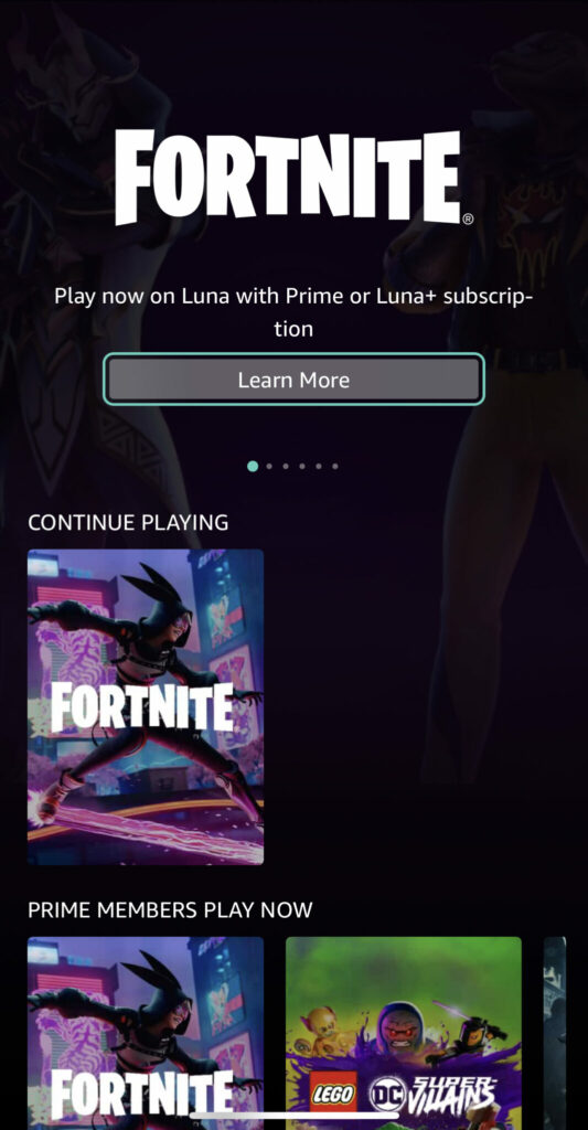 Amazon Luna Fortnite iOS 3