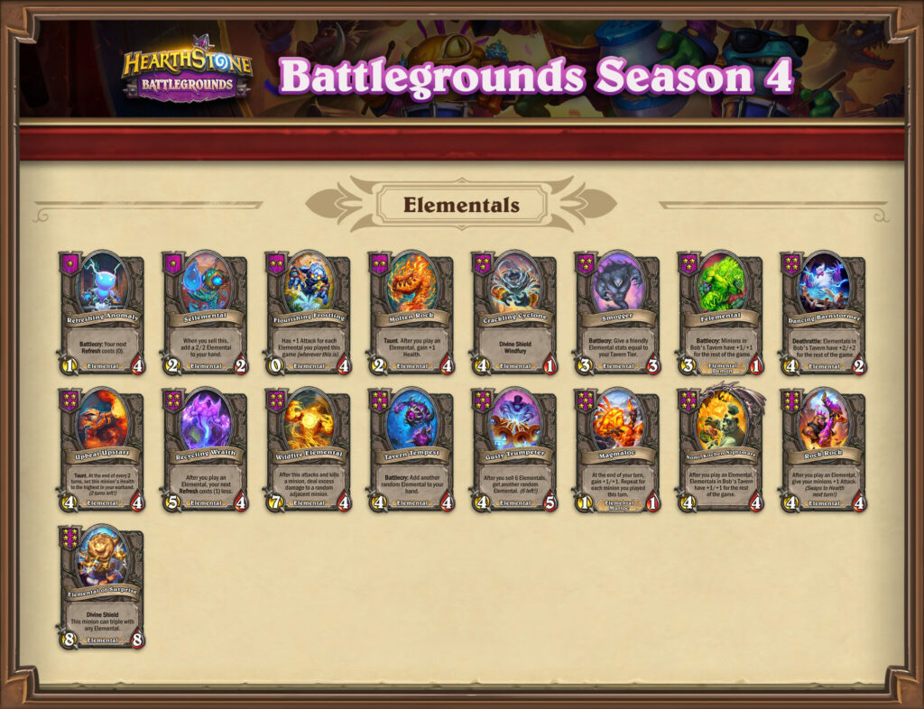 Battlegrounds Season 4 Elementals