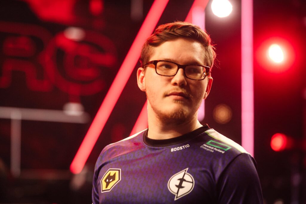 Kelden "Boostio" Pupello of Evil Geniuses seen onstage after competing during Week 8 of 2023 VCT Americas at the Riot Games Arena on May 18, 2023.